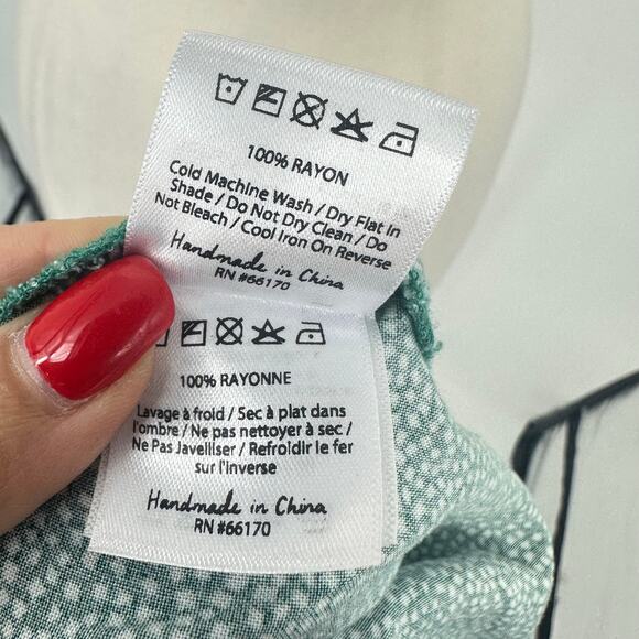 AUGUSTE Diamond Rumba Sleeved Mini Dress Green US 6 Long Sleeve Coquette Fairy - Picture 7 of 14